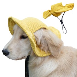 Sun Hats for Dogs,Dog Outdoor Sport Fisherman Hat - Adjustable Wide Brim for Sunscreen Protection Comfortable Fit for Outdoor Activities Beach Outings Walking Hiking Pet Sports Events