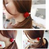 Ruihfas 5Pcs Girls Women Pearls Flower Hair Accessories Elastic Hair