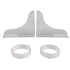 2 Pcs Bathtub Splashing Guard Acrylic Shower Tub Corner Water