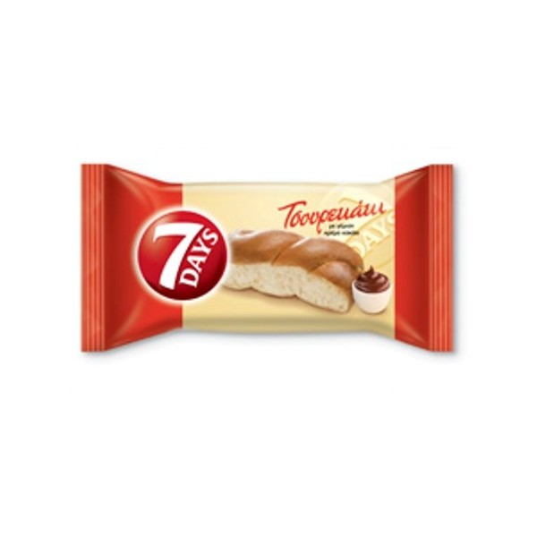 7 Days Brioche Cake (Tsoureki) with Coca Cream Filling From Greece - 20 Packs X 75g (2.6 Ounches Per Pack)