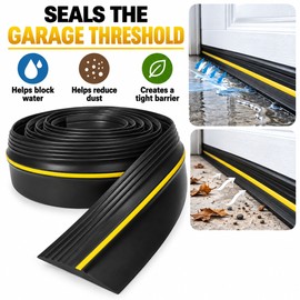Universal Garage Door Threshold Seal Strip – Weatherproof Rubber Bottom Door Seal for Water, Dust & Draft Protection, 1–3.6m