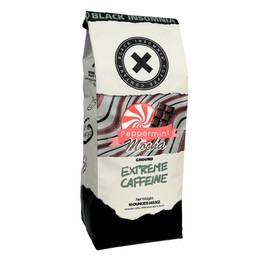 Black Insomnia Extreme Caffeine Coffee - World's Strongest Highly Caffeinated Coffee - Holiday Peppermint Mocha Flavored, Classic Roast, Ground - 1lb