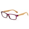 Real Bamboo Reading Glasses Spring Hinge Genuine Bamboo Rectangular Reader