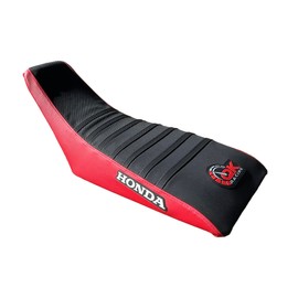 QK RACING TRX 400x TRX400x TRX 400 X Multi Grip Seat Cover - Compatible Fit for 1999-2014 Hond@ TRX 400X Wheeler Quad (RED/All Black TOP)