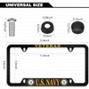Aluminum Thin Top for U.S. Navy Veteran License Plate Frame,4-Hole