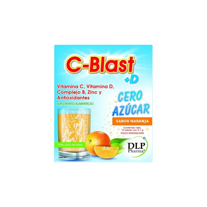 C-BLASTD Suplemento Multivitamínico Cero Azúcar Naranja Vitamina C D Zinc