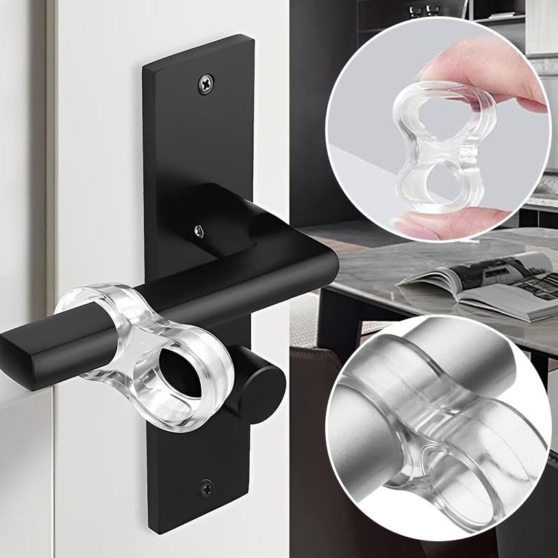 MEXRUMI Pack of 6 Door Stopper Door Handle Bumper Clear