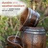 Alpine Corporation 24" H Indoor/Outdoor Tiered Barrels and Buckets Fountain,