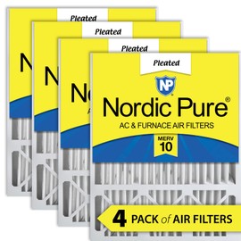 Nordic Pure 20x25x5 (19_7/8 x 24_7/8 x 4_3/8) Honeywell/Lennox Replacement MERV 10 Air Filters 4 Pack
