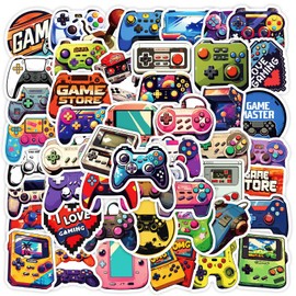 50Pcs Gaming Stickers for Boys, Water Bottle Stickers for Kids, Waterproof Vinyl Video Game Stickers for Laptop Skateboard Guitar Luggage