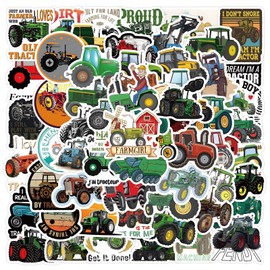 60 Packs Tractor Stickers Water Bottles Laptop Phone Motorcycle Computer Guitar Skateboard Hydroflasks Tractor Vinyl Sticker Waterproof Aesthetic Trendy Decals for Teens Girls Adults