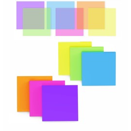 Transparent Sticky Notes 300 Pcs, MIUTME Clear Sticky Notes 3 x 3 inch, Self-Stick Waterproof Translucent Sticky Notes for Studying Reading Office School Message Reminder(Rainbow)