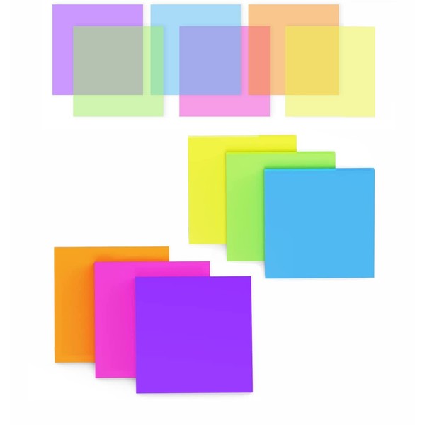 Transparent Sticky Notes 300 Pcs, MIUTME Clear Sticky Notes 3