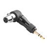 QIANRENON Adjustable 90° Angle Mini XLR to 1/8 Mic Connector
