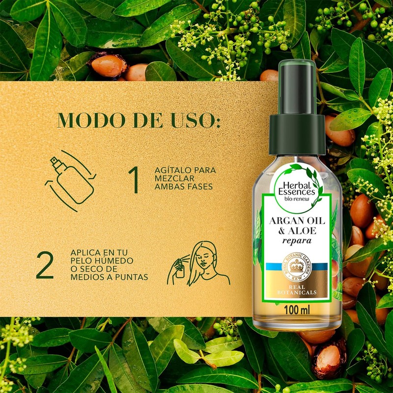 Herbal Essences Aqua Oil Bio:Renew Aloe & Aceite de Argán