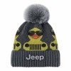 JEDCo Jeep | Duck Beanie with Pom, Gray