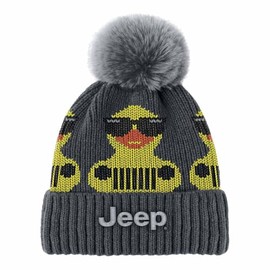 JEDCo Jeep | Duck Beanie with Pom, Gray