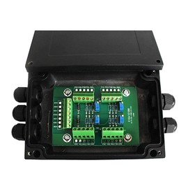 ATO Load Cell Junction Box Summing Box for Scales, 4 Inlets to 1 Outlet, Aluminum Alloy Casing, Waterproof and Dustproof, Easy to Assemble and Debug