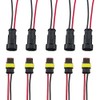 ESUPPORT 2 Pin Way Car Auto Waterproof Electrical Connector Plug Socket Kit with Wire AWG Gauge Marine Pack of 5