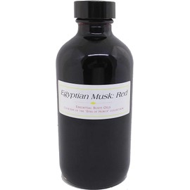 TCEShop Red: Egyptian Musk Scented Body Oil Fragrance [Regular Cap - Dark Red - 8 oz.] - ID#27590