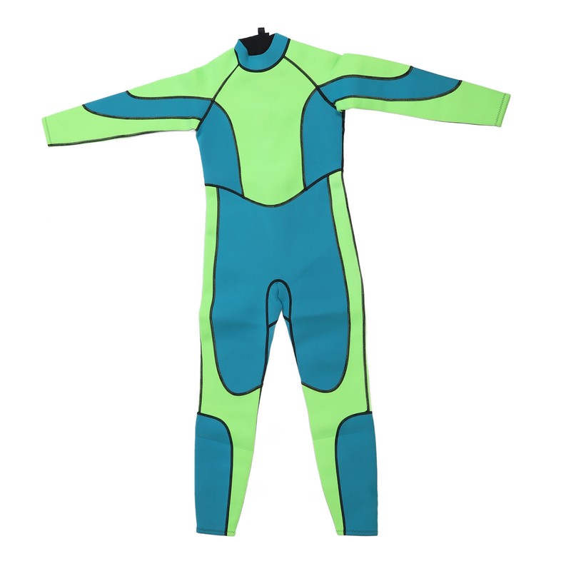 Kids Wetsuit Green Long Sleeve 2.5MM Warm Keeping UV Protection