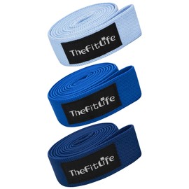 TheFitLife Training Tube, Muscle Training Tube, Rubber Tube, Resistance Band, Stretch Band, Fitness Band (Baby Blue/Blue/Navy Blue)