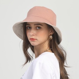 Lala 라라 양면 벙거지 모자-Pink(LALA2H120F) Lala Reversible Bucket Hat - Pink (LALA2H120F)