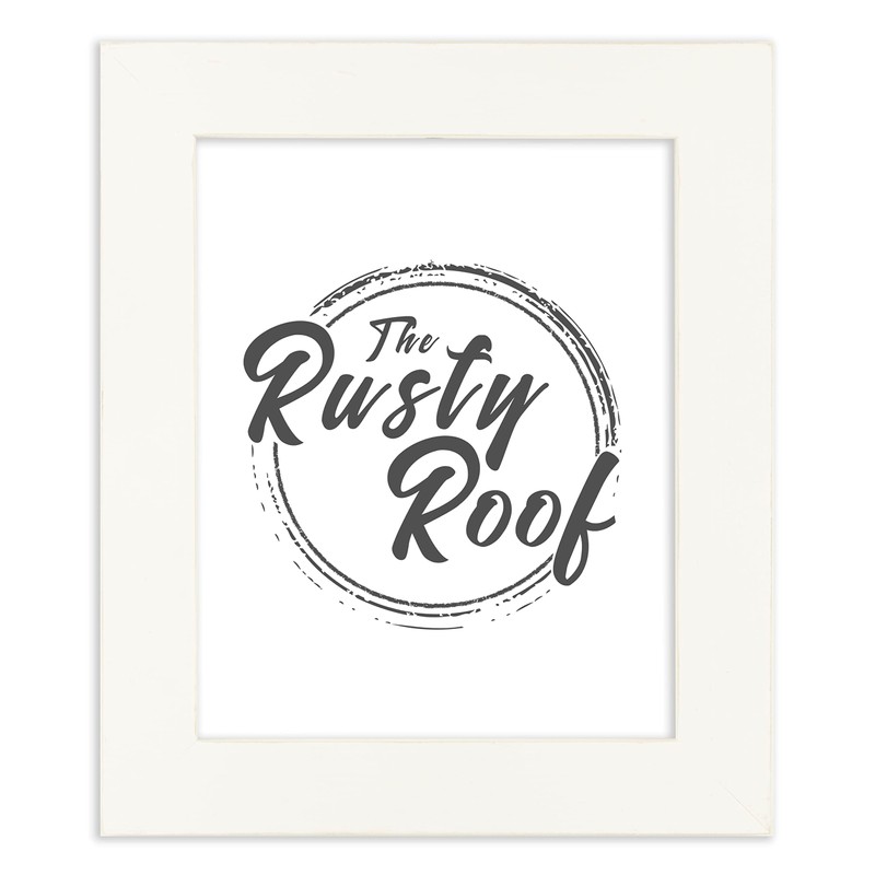 The Rusty Roof-8x10- Distressed Everly White - Solid Wood- Handmade