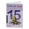 Funny 15th Birthday Card For Boys Living The Dream