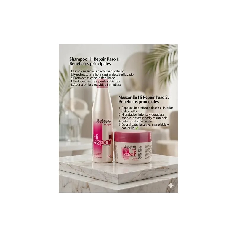 Kit Salerm High Repair Shampoo Y Mascarilla 500 Ml