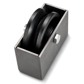 NINOSO 4"x 1.5" V Groove Wheel, Cast Iron Sliding Gate with Roller Bearing up to 600lbs, Industrial Rolling Gate Wheel with Cover Box（1 Wheel with Box