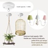 YSGUYILT Ceiling Rose with Hooks Ceiling Canopy White Metal Canopy