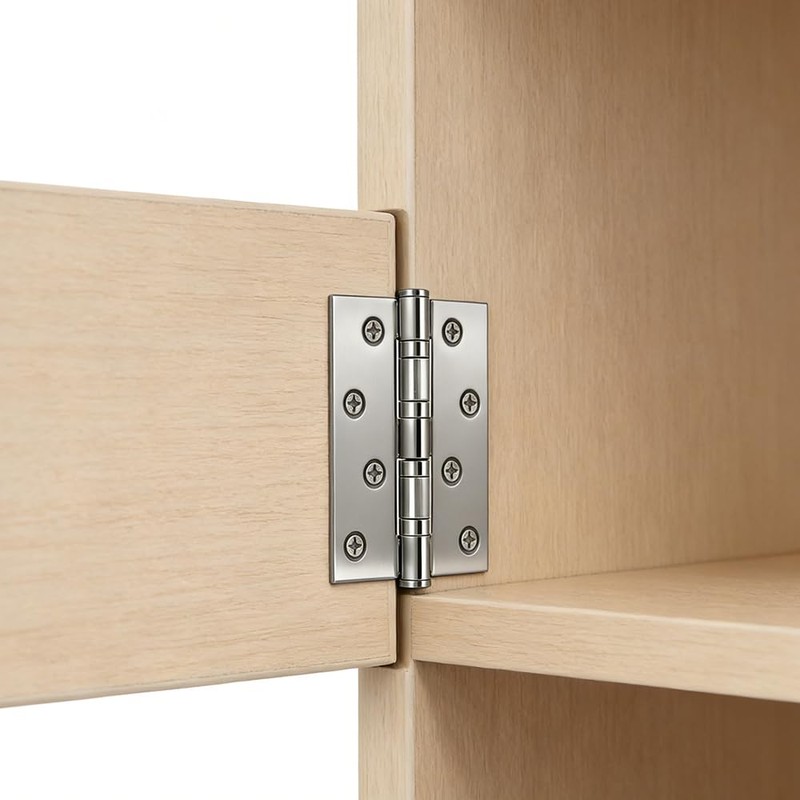 蝶番 ステンレス 平丁番 100×75×2mm 2個セット ネジ16本付き シルバー ヒンジ 丁番 ちょうばん金具