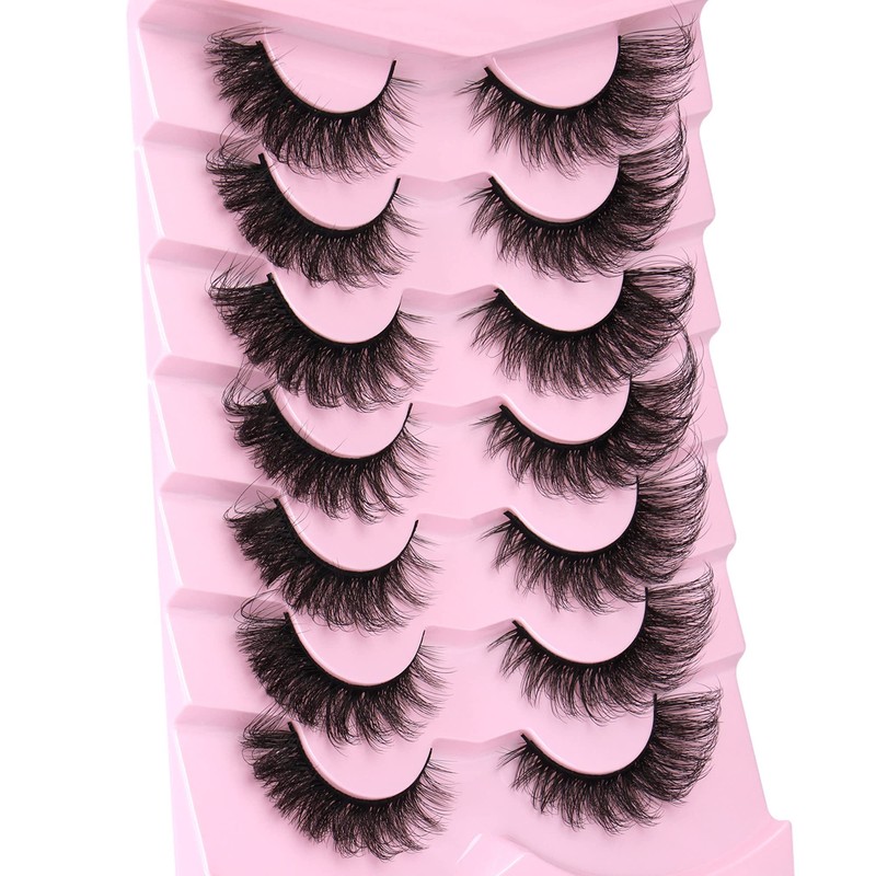 Mink Lashes Full False Eyelashes Wispy Cat Eye Lashes Strip