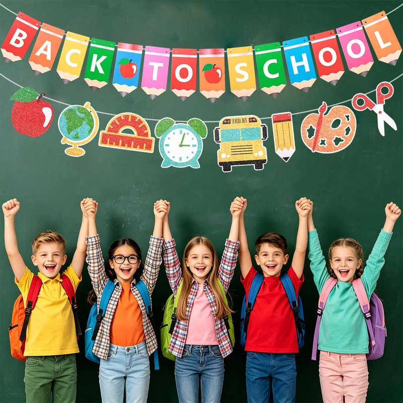 Back to School Banner DIY Kit - Cardstock Welcome Sign