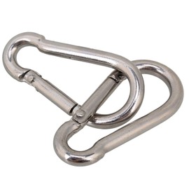 Mxfans M4 4cm Snap Spring Hook Clip for Backpack Stainless Steel Set of 10