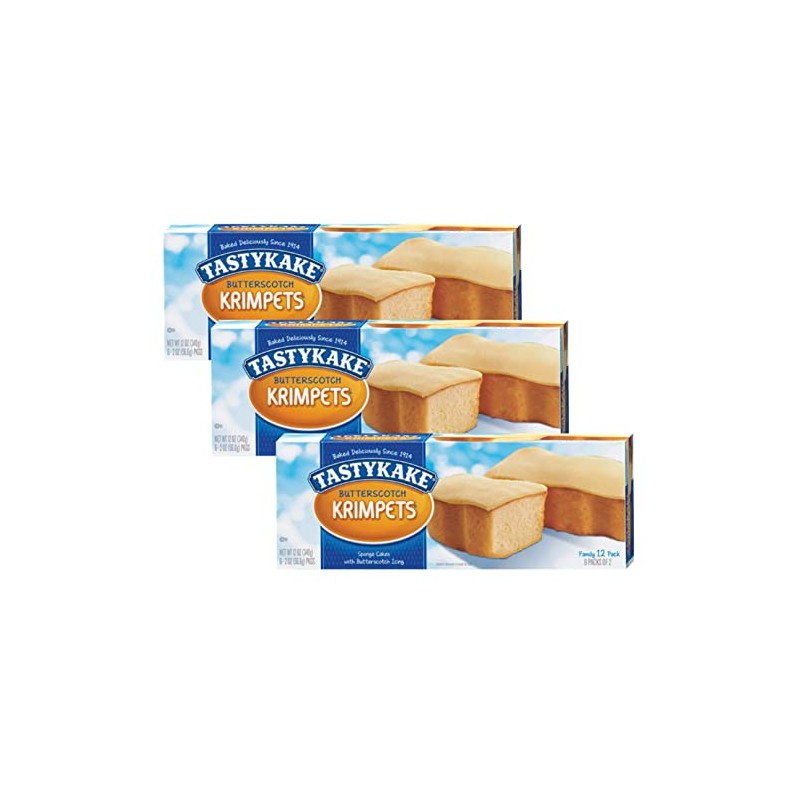 3 PACKS Tastykake Butterscotch Krimpets Tastycakes by Tastykake