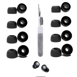 Vykyntow 8 Pairs Replacement Ear Tips Compatible with Soundcore A40, with 3 in 1 Cleaner Kit, Silicone Ear Tips (XS/S/M/L)