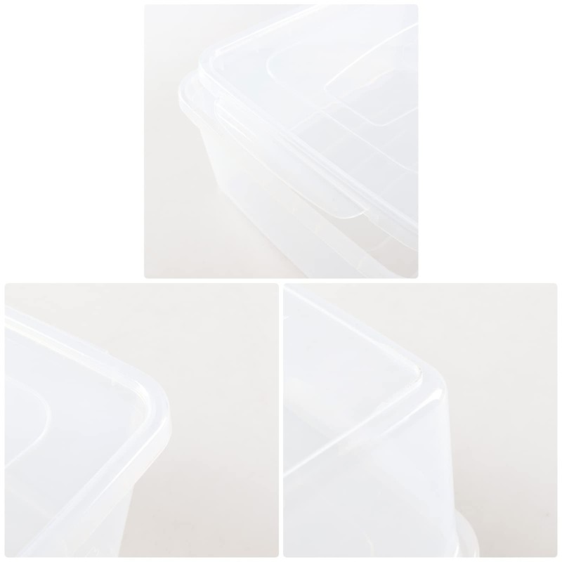 Zopnny 2-Pack Plastic Containers Box with Latching Lid, Stackable Nestable