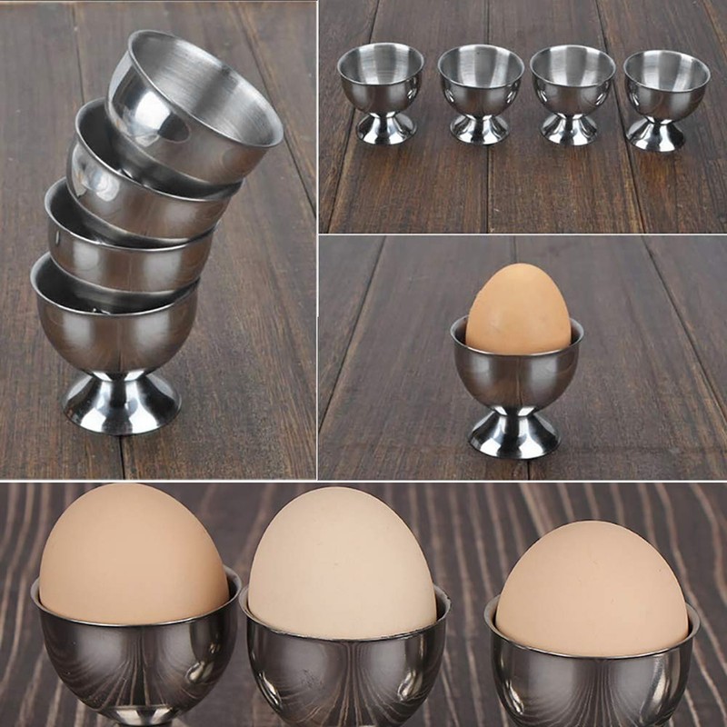 4PCS Egg Cup Set 40ml Stainless Steel High Temperature Resistant