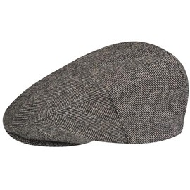 Country Gentleman Wool Blend British Ivy Cap - Rich Brown Herringbone/L