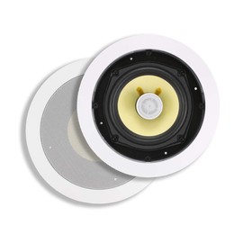 Monoprice 2 Way In-Wall Speakers - 5.25 Inch (Pair) With Snap-Lock, Aramid Fiber And Titanium Silk Drivers - Caliber Slim Series