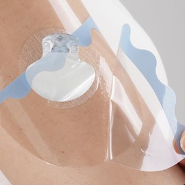 CGM Sensor Cover for Guardian 3/4 Libre 1/2/3 Lingo G7 & Stelo 25pcs Pre-Cut Transparent Adhesive Sports Tape Waterproof and Breathable Adhesive Patches No Glue in Center Guardian Patch for 7+ Days