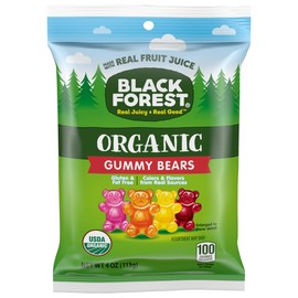 Black Forest Organic Gummy Bears Candy, 4 Ounce Bags (Pack of 12)