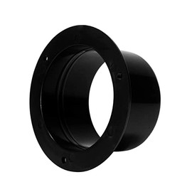 Dryer Vent Wall Plate 3" Black Plastic Straight Duct Connector Flange Wall Trim Pipe Collar for Heating Cooling Ventilation System(75mm)