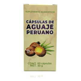 Suplemento Nutricional Aguaje Herbolaria Saludable 60 Cápsulas Sin Gluten                                                                             