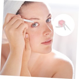 Ipetboom 2sets Invisible Double Tapes Fork Tweezer Lace Design for Natural Eye Makeup Comfortable and Easy to Use Suitable for Eye Shapes