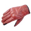 Komine 2025 Model Motorcycle 06-264 GK-264 Protective Leather Gloves, Red,