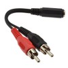 3.5mm Stereo Jack Socket to Twin Phono RCA Plugs Adapter
