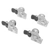 4Pcs Small Caster Wheels 1in Diameter Steel Rubber Rotating Locking